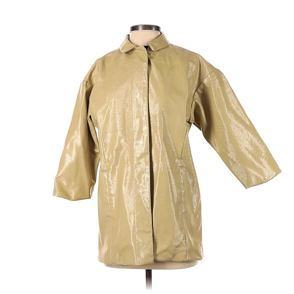 Kut from the Kloth Tan Faux Leather Jacket Size Small